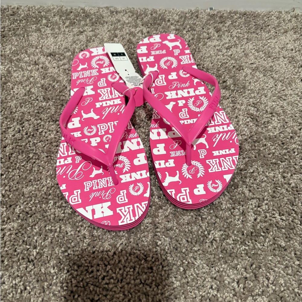 PINK Victoria's Secret Logo Flip Flops